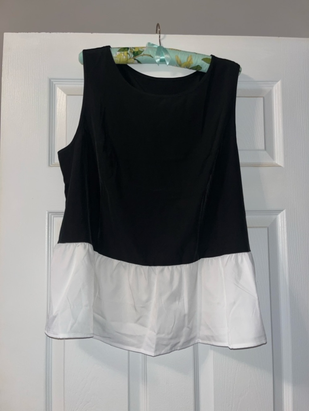 Colorblock peplum top